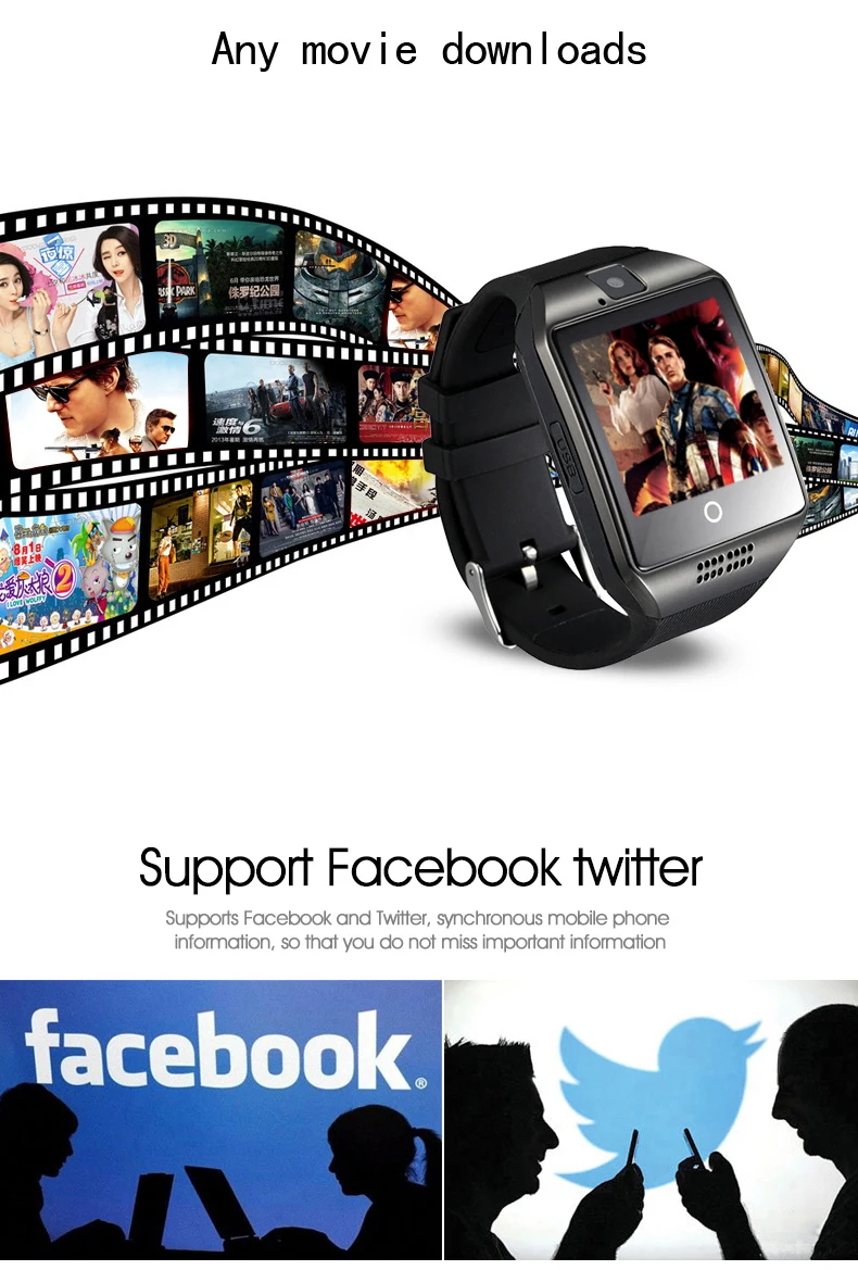 Slimy Q18 Plus Android 4.4 Smart Watch MTK6572 4G ROM 512 RAM Smartwatch 3G SIM WiFi Camera GPS Relogio Inteligente PK DM98
Slimy Q18 Plus Android 4.4 Smart Watch MTK6572 4G ROM 512 RAM Smartwatch 3G SIM WiFi Camera GPS Relogio Inteligente PK DM98