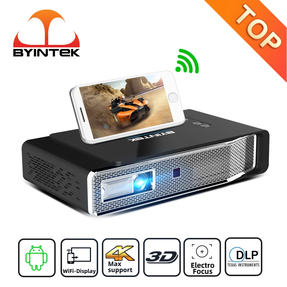 Портативный мини-проектор BYINTEK UFO R15 3D Smart Android WIFI LED DLP портативный мини-проектор Full HD 1080P 4K для домашнего кинотеатра видеопроектор
Портативный мини-проектор BYINTEK UFO R15 3D Smart Android WIFI LED DLP портативный мини-проектор Full HD 1080P 4K для домашнего кинотеатра видеопроектор