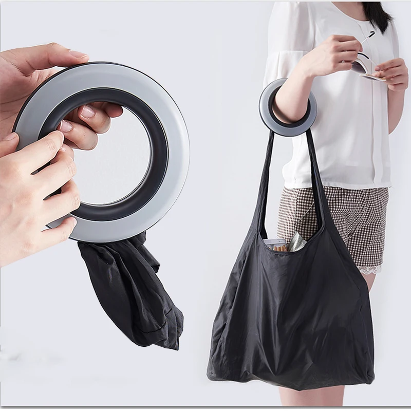 Модная креативная Складная круглая сумка для покупок Экологически чистая