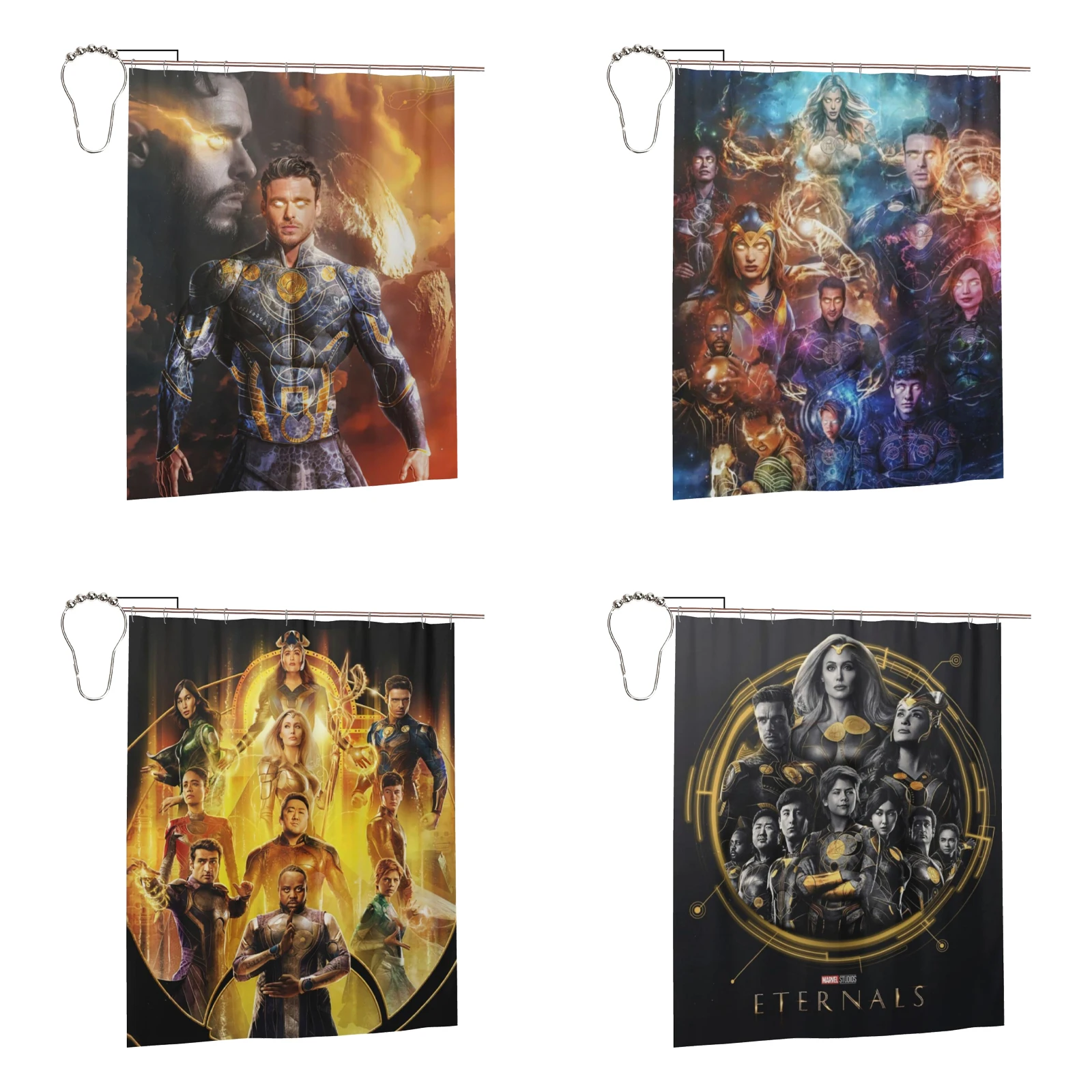Movie Eternals Shower Curtain for Bathroom Bathtub Fabric Curtains Decoration Waterproof Durable with Hooks
Movie Eternals Shower Curtain for Bathroom Bathtub Fabric Curtains Decoration Waterproof Durable with Hooks
