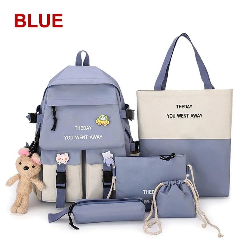Women Laptop Backpack Canvas School Bags For Teenage Girls Kawaii College Student Kids Book Bag Rucksack 2021 4PCS Set
Women Laptop Backpack Canvas School Bags For Teenage Girls Kawaii College Student Kids Book Bag Rucksack 2021 4PCS Set