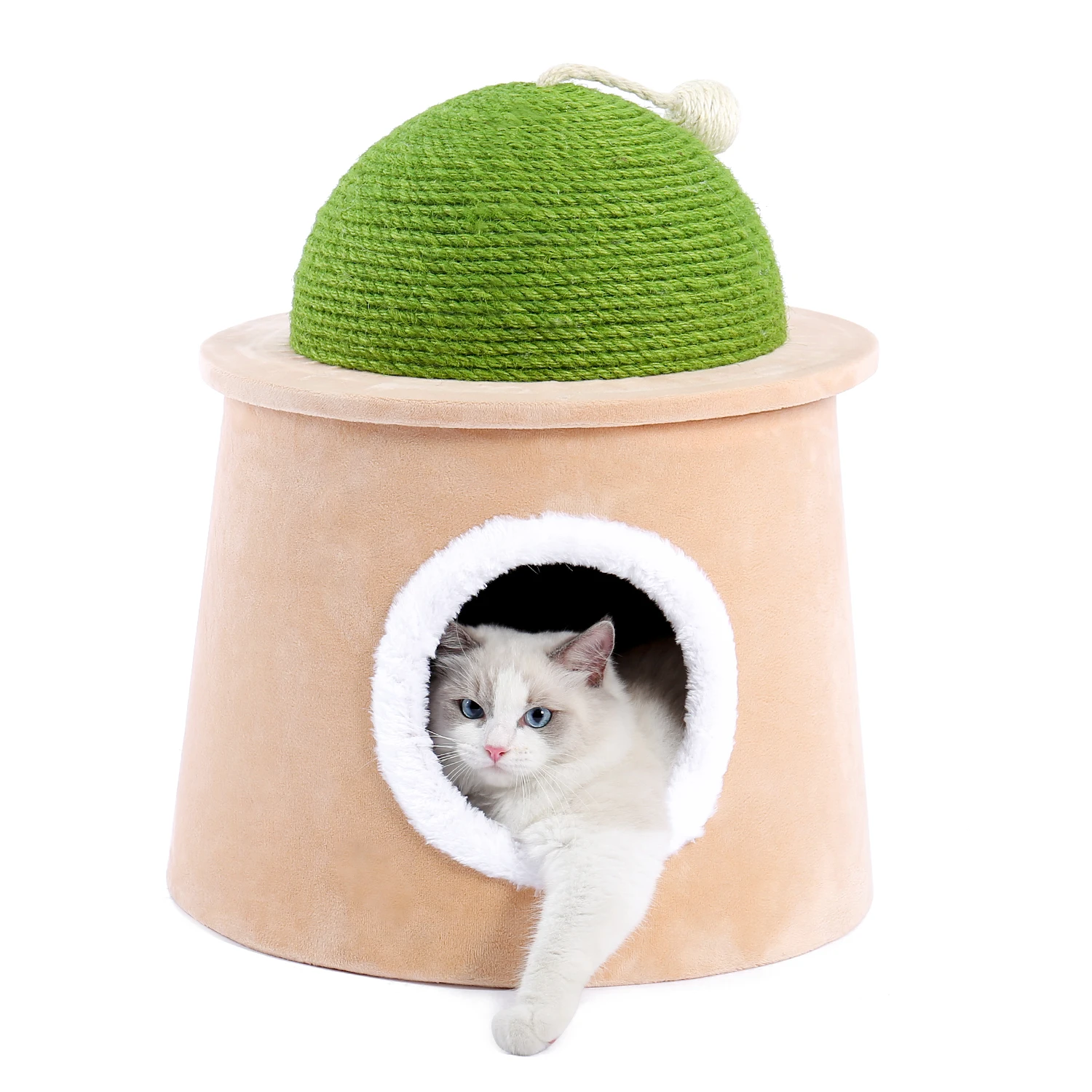 Cactus Cat Cave House With Sisal Scratching Post And Sisal Ball For Kittens Green Jumping Training Toy M L
Cactus Cat Cave House With Sisal Scratching Post And Sisal Ball For Kittens Green Jumping Training Toy M L