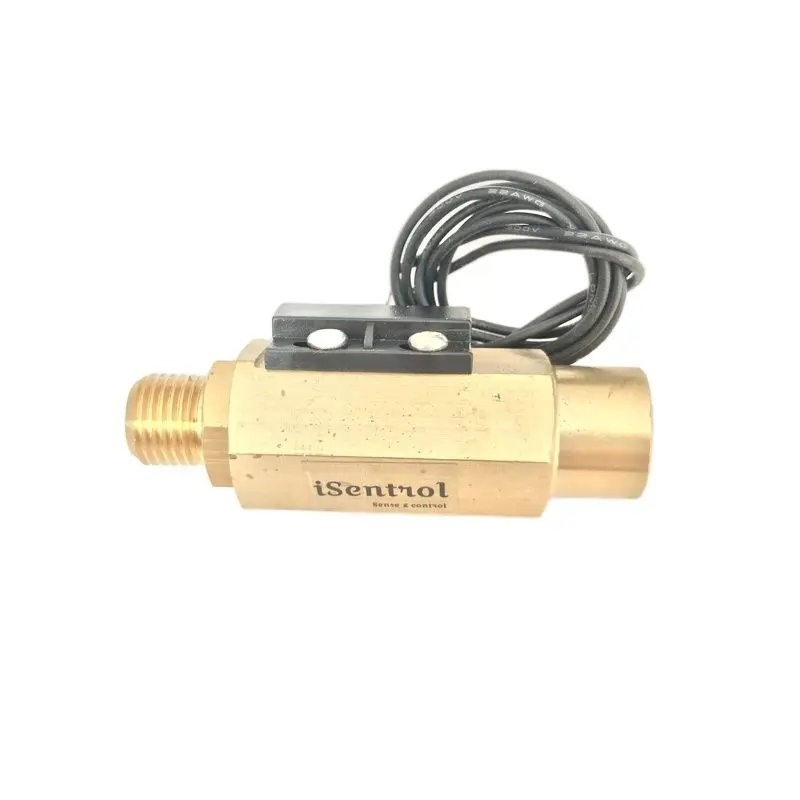 

USM-FS41TC Flow Sensor Switch Reed Switch Brass Magnetic Sensor Switch 1.5-12L/min 250V DC 70W 2 wire iSentrol Zhongjiang Open