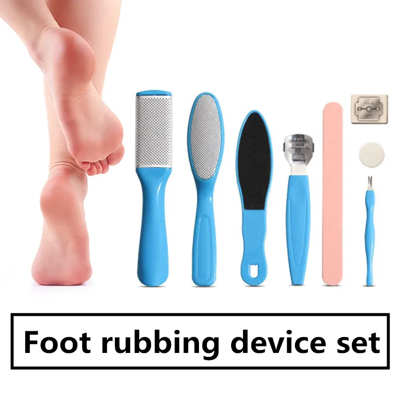 

8pcs/set Foot Care Pedicure Scissor Cuticle Grooming Utility Professional Home Foot Plastic Exfoliating Foot Sharpener Pedicure