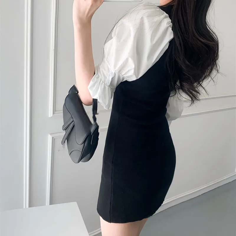 2021 Spring Sweet Hit Color Puff Sleeve Women Dress Summer Korean Elegant Dresses Fashion Slim Mini Vestidos
2021 Spring Sweet Hit Color Puff Sleeve Women Dress Summer Korean Elegant Dresses Fashion Slim Mini Vestidos