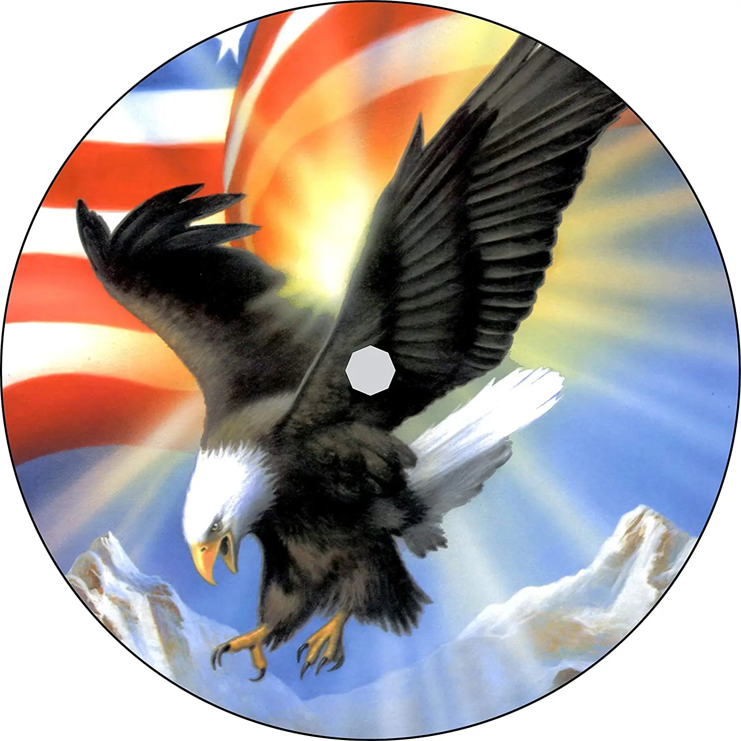 TIRE COVER CENTRAL Eagle American Flag Spare tire Cover (Select tire Size/Back up Camera in MENU) Custom Sized to Any Make/Model
TIRE COVER CENTRAL Eagle American Flag Spare tire Cover (Select tire Size/Back up Camera in MENU) Custom Sized to Any Make/Model