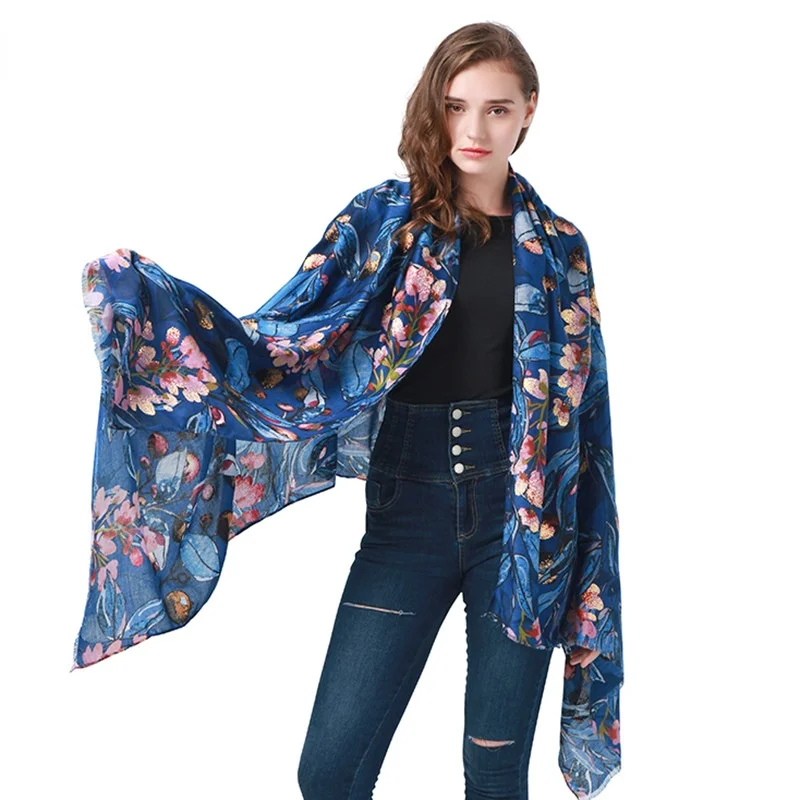 Women's Scarf Autumn and Winter New Flower and Fruit Colorful Printing Bronzing Scarf Mid-length Warmth Shawl Women's Silk Scarf
Women's Scarf Autumn and Winter New Flower and Fruit Colorful Printing Bronzing Scarf Mid-length Warmth Shawl Women's Silk Scarf