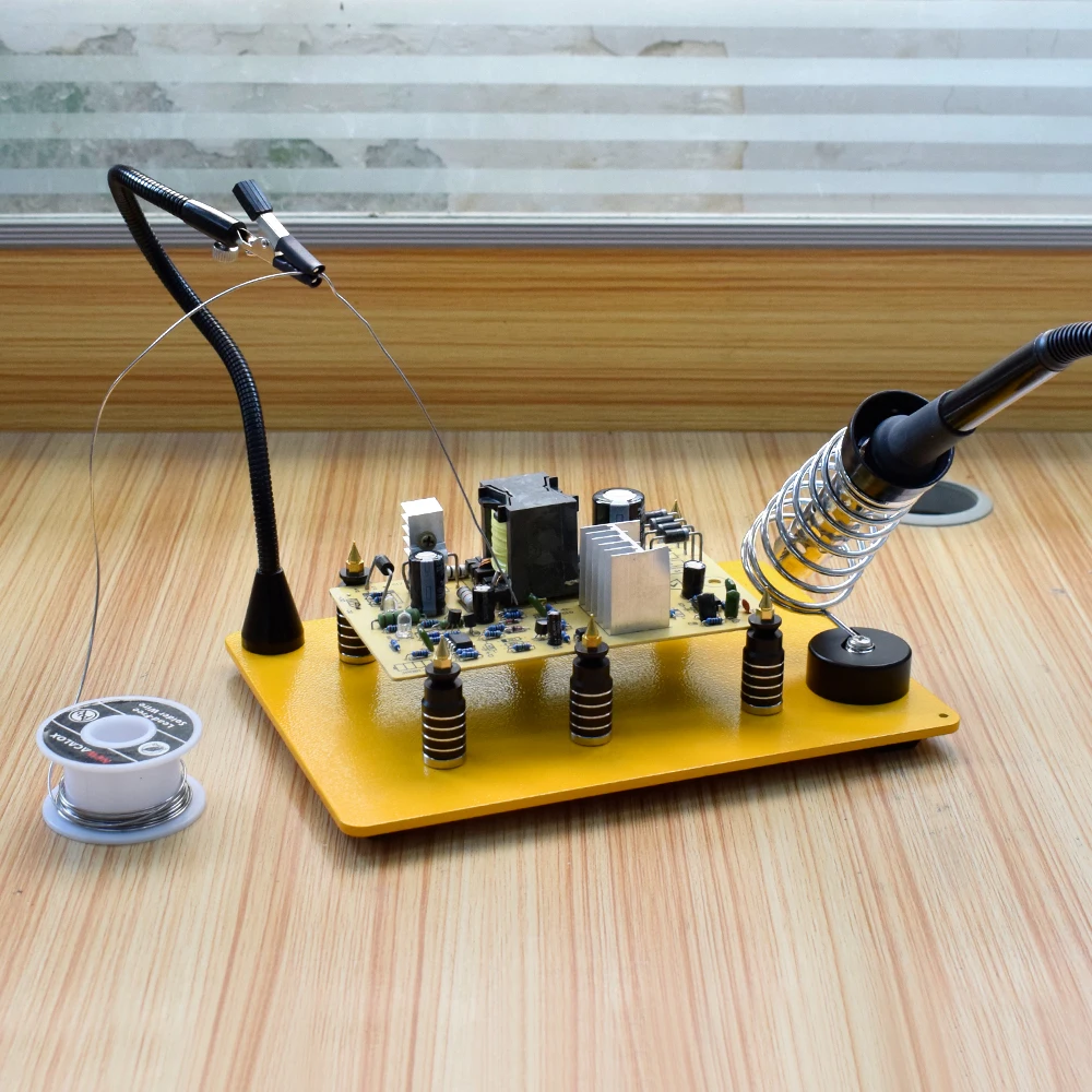 NEWACALOX Adjustable PCB Fixture Third Hand Soldering Tool Four Arms Helping Hands Crafts Jewelry Hobby Workshop Helping Station
NEWACALOX Adjustable PCB Fixture Third Hand Soldering Tool Four Arms Helping Hands Crafts Jewelry Hobby Workshop Helping Station