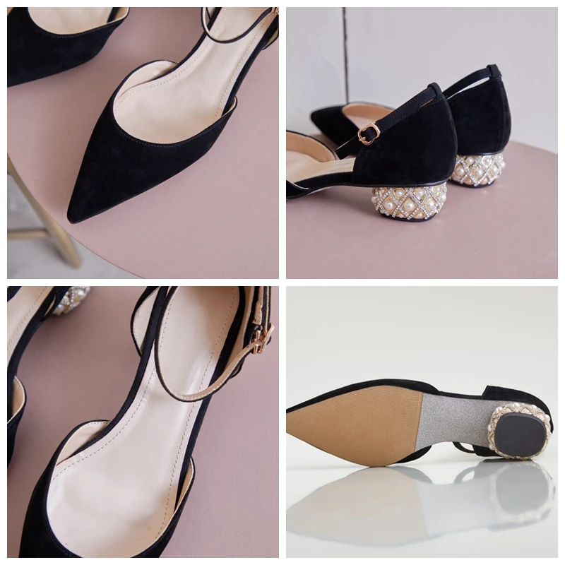 SIMLOVEYO Ladies Pumps New 2021 Pointed Toe 3cm Strange Heels Buckle Elegant Pearl Crystal Soft Big Size 34-43 Summer B2204 
SIMLOVEYO Ladies Pumps New 2021 Pointed Toe 3cm Strange Heels Buckle Elegant Pearl Crystal Soft Big Size 34-43 Summer B2204