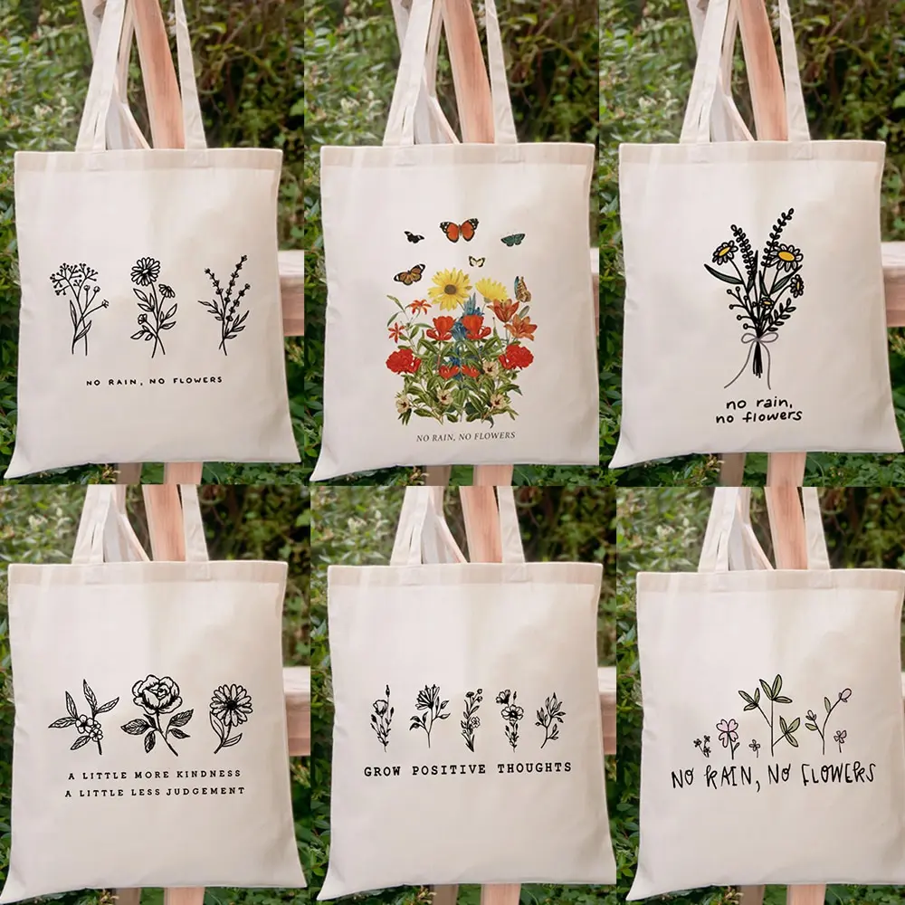 Harajuku No Rain No Flowers Ladies Shopper Bags Handbag Flower Aesthetic Graphic Canvas Shopping Bags Totes
Harajuku No Rain No Flowers Ladies Shopper Bags Handbag Flower Aesthetic Graphic Canvas Shopping Bags Totes