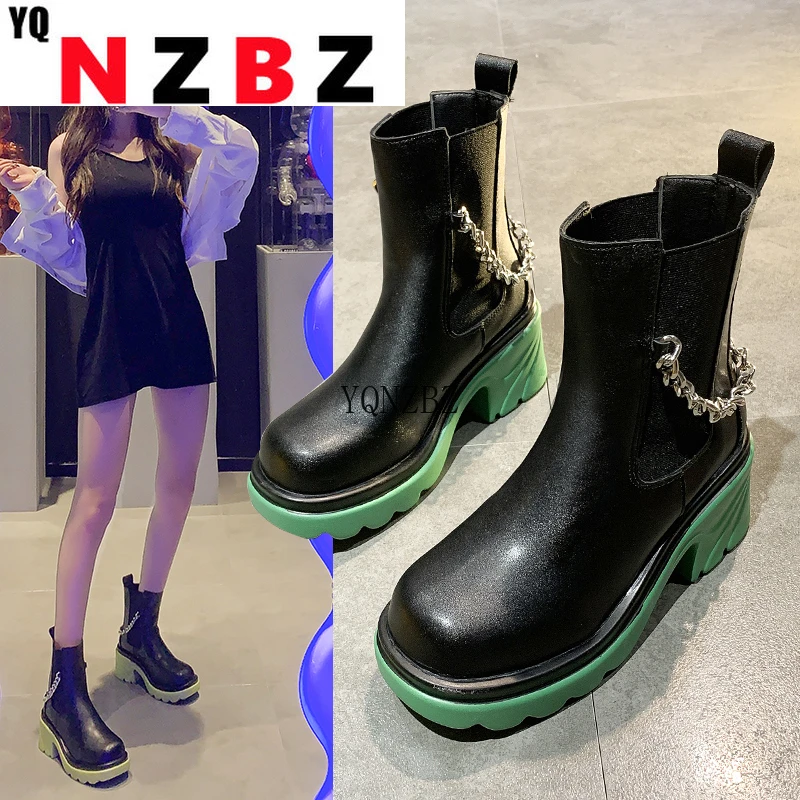 YQNZBZ Women's Boots Square Heel Shallow Punk Female Shoes Slip-on Round Toe Platform Chain Decoration Office Ladies Boot
YQNZBZ Women's Boots Square Heel Shallow Punk Female Shoes Slip-on Round Toe Platform Chain Decoration Office Ladies Boot