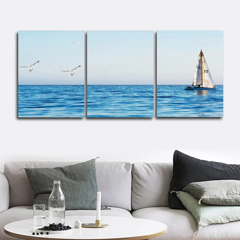 Sailboat Blue Sea Wall Pictures Poster Print Canvas Painting Calligraphy Decorative for Living Room Bedroom Home Decor Frameless
Sailboat Blue Sea Wall Pictures Poster Print Canvas Painting Calligraphy Decorative for Living Room Bedroom Home Decor Frameless