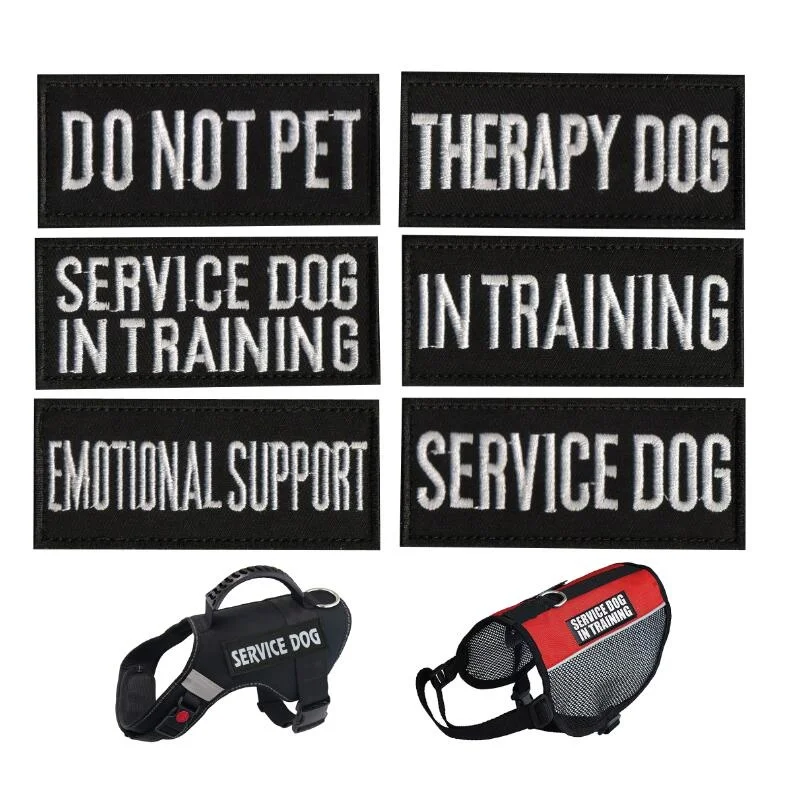 3D Embroidery Pet Dog Harness Collars Patch for Dogs Pet Matching Copybook Dismantling Hook Loop Mark Stickers
3D Embroidery Pet Dog Harness Collars Patch for Dogs Pet Matching Copybook Dismantling Hook Loop Mark Stickers