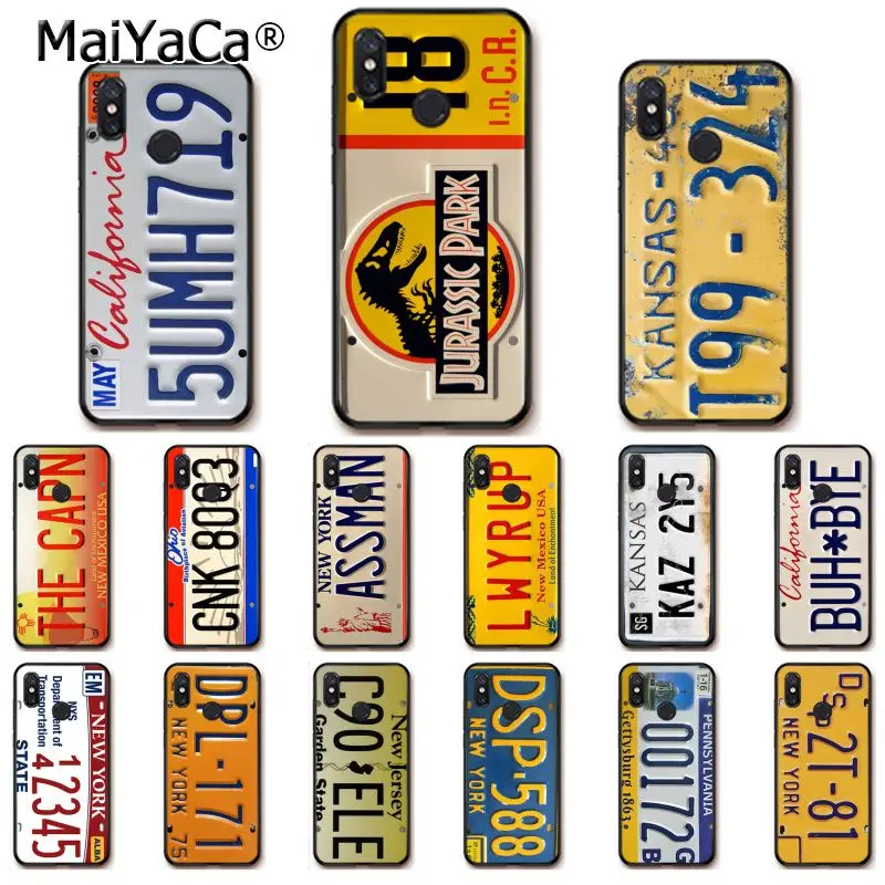 Чехол для телефона MaiYaCa funny License New York plate number Xiaomi mi5 6 A1 A2 Lite Mi9 9SE mi8lite F1 Mix2 2S Max2