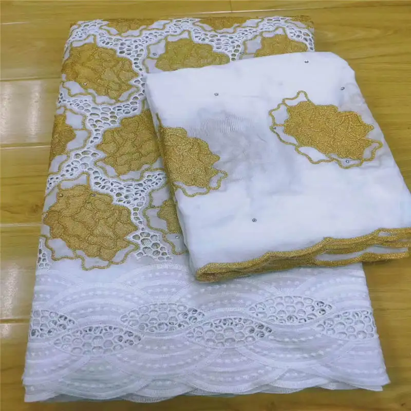 Pure Cotton Design Swiss Voile Lace In Switzerland With Stones African Dry Lace Fabric High Quality Nigerian For Wedding! L72508