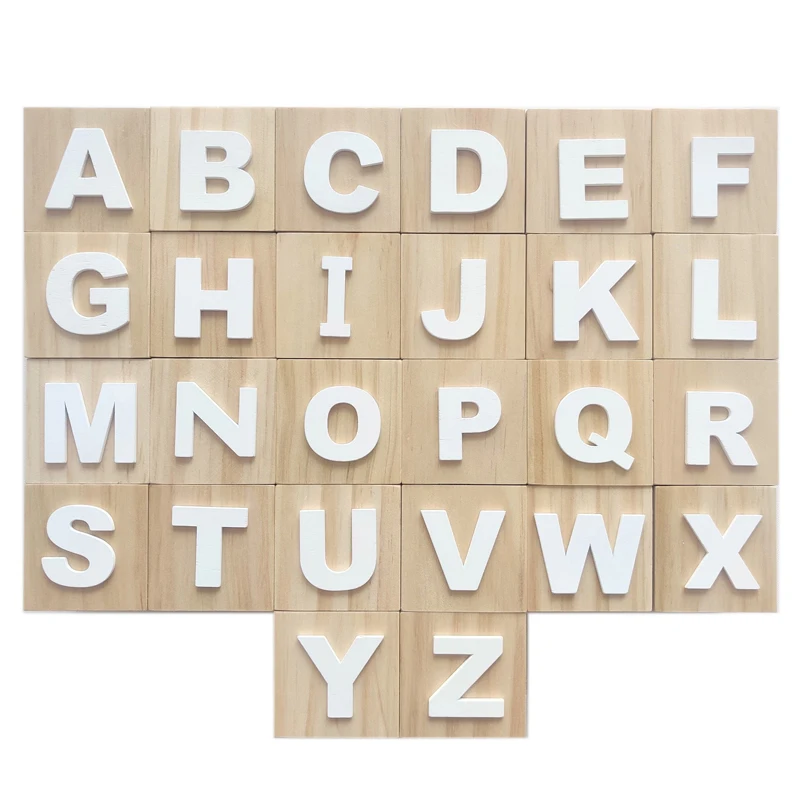 6x6x6CM Wooden ABC Blocks Wooden Baby Alphabet Letters Building Cubes Preschool Learning Toys Toddlers Gift Photography Props
6x6x6CM Wooden ABC Blocks Wooden Baby Alphabet Letters Building Cubes Preschool Learning Toys Toddlers Gift Photography Props