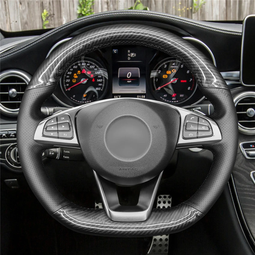 DIY Anti-Slip Wear-Resistant Steering Wheel Cover For Mercedes-Benz C200 C250 C300 B250 A200 A250 CLA220 Car Interior Decoration 
DIY Anti-Slip Wear-Resistant Steering Wheel Cover For Mercedes-Benz C200 C250 C300 B250 A200 A250 CLA220 Car Interior Decoration