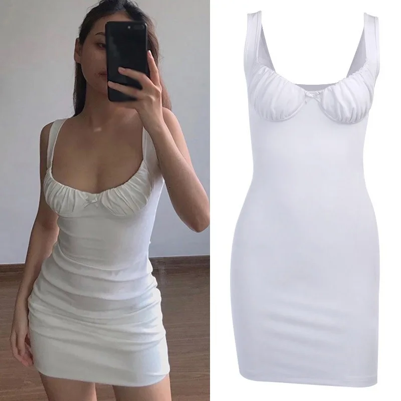 ROPALIA Women Sexy Bow Pleated Dress Fashion Suspender U-neck Female Knee-length Dress
ROPALIA Women Sexy Bow Pleated Dress Fashion Suspender U-neck Female Knee-length Dress