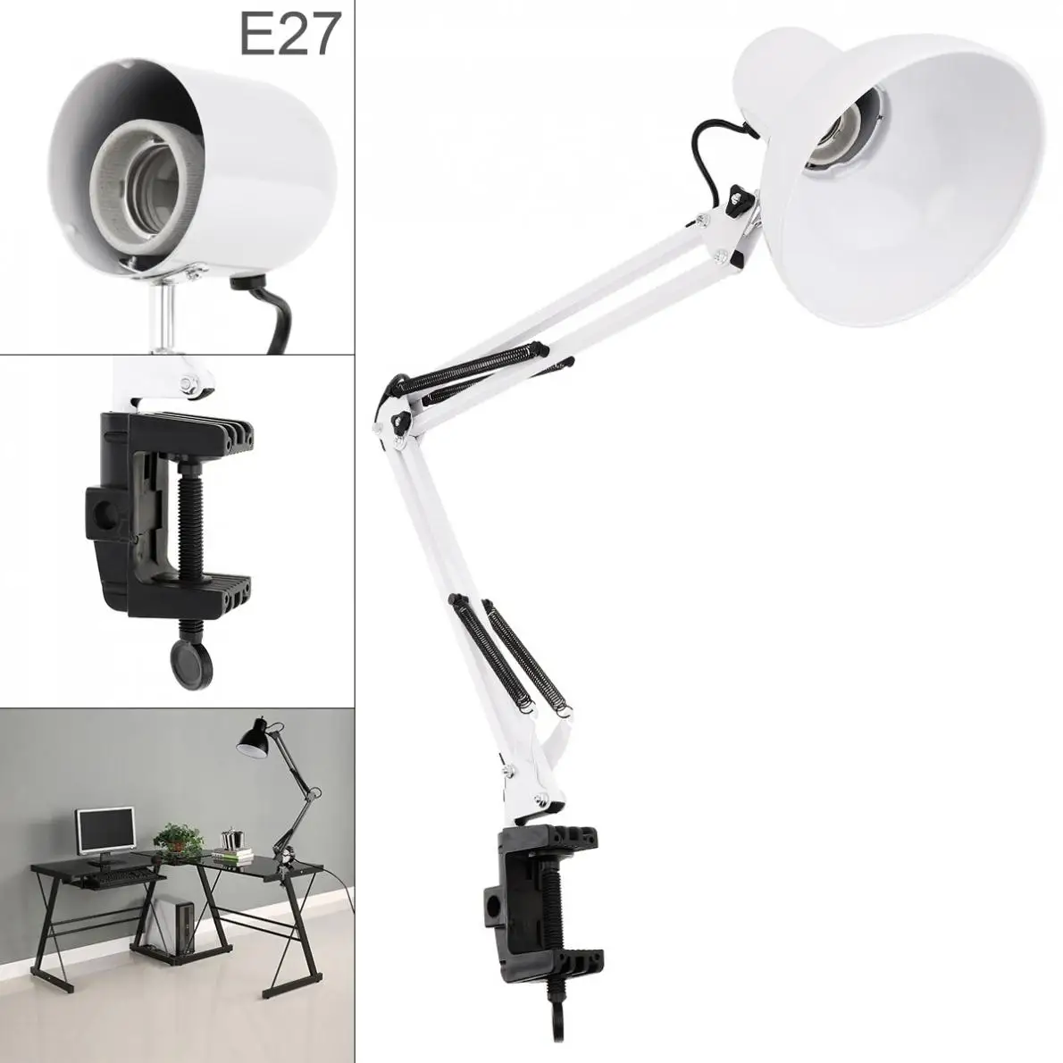40W Led Iron Long Arm Folding Clip Eye Protection and Light Mending Table Lamp for Study / Office Work / Bedroom / Bedside
40W Led Iron Long Arm Folding Clip Eye Protection and Light Mending Table Lamp for Study / Office Work / Bedroom / Bedside