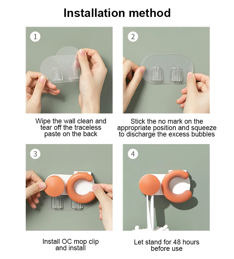 Creative OC Mop Clip Non-marking Hook Free Punching Hook Strong Non-slip Mop Hook Bathroom Storage Hooks
Creative OC Mop Clip Non-marking Hook Free Punching Hook Strong Non-slip Mop Hook Bathroom Storage Hooks