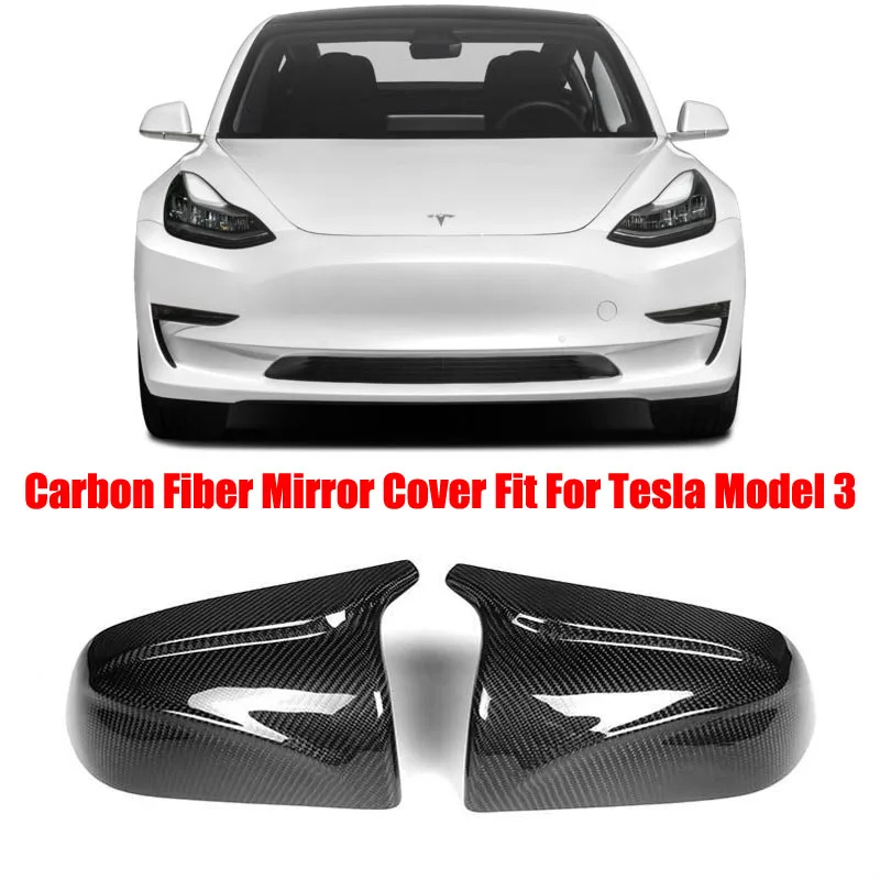 Glossy Carbon Fiber Car Side Door View Mirrors Replacment Cover Fitted For Tesla Model 3 2017-2020
Glossy Carbon Fiber Car Side Door View Mirrors Replacment Cover Fitted For Tesla Model 3 2017-2020