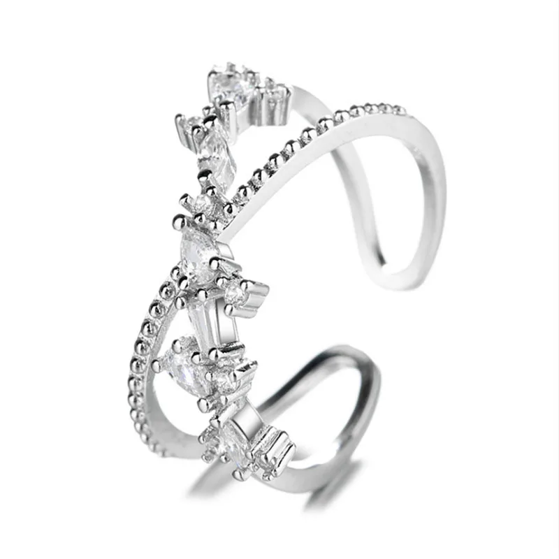 VENTFILLE design hot-selling 925 sterling silver double cross micro inlaid open ring personality fashion trend niche ring
VENTFILLE design hot-selling 925 sterling silver double cross micro inlaid open ring personality fashion trend niche ring