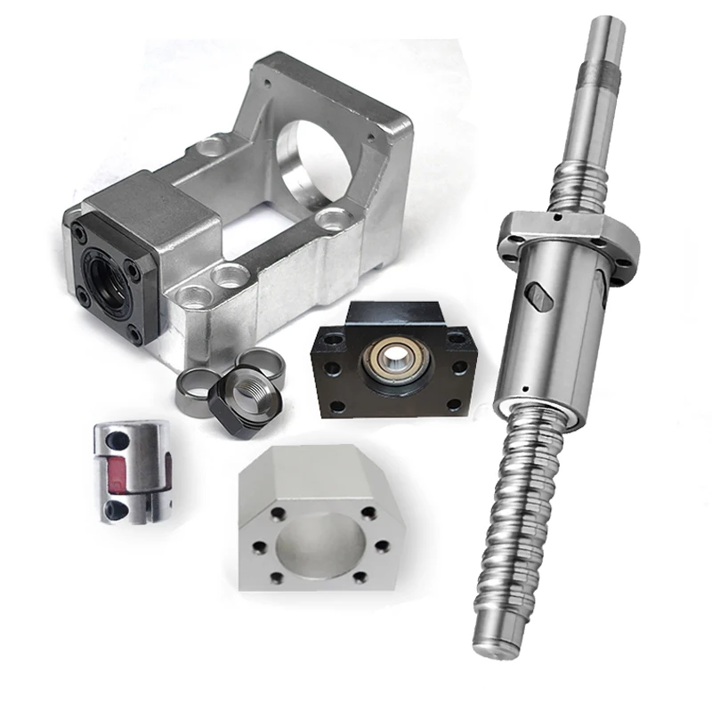 1PC Ball Screw Waist Nut SFU1604/1605/1610 lead 4/5/10mm end machined with BKBF12+nut holder+coupling+motor seat/mount for CNC
1PC Ball Screw Waist Nut SFU1604/1605/1610 lead 4/5/10mm end machined with BKBF12+nut holder+coupling+motor seat/mount for CNC