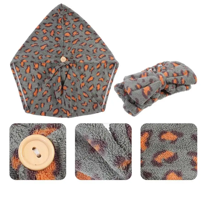 1 Set of 2pcs Chic Hair Drying Cap Bowknot Water Absorption Hairband for Girls 
1 Set of 2pcs Chic Hair Drying Cap Bowknot Water Absorption Hairband for Girls