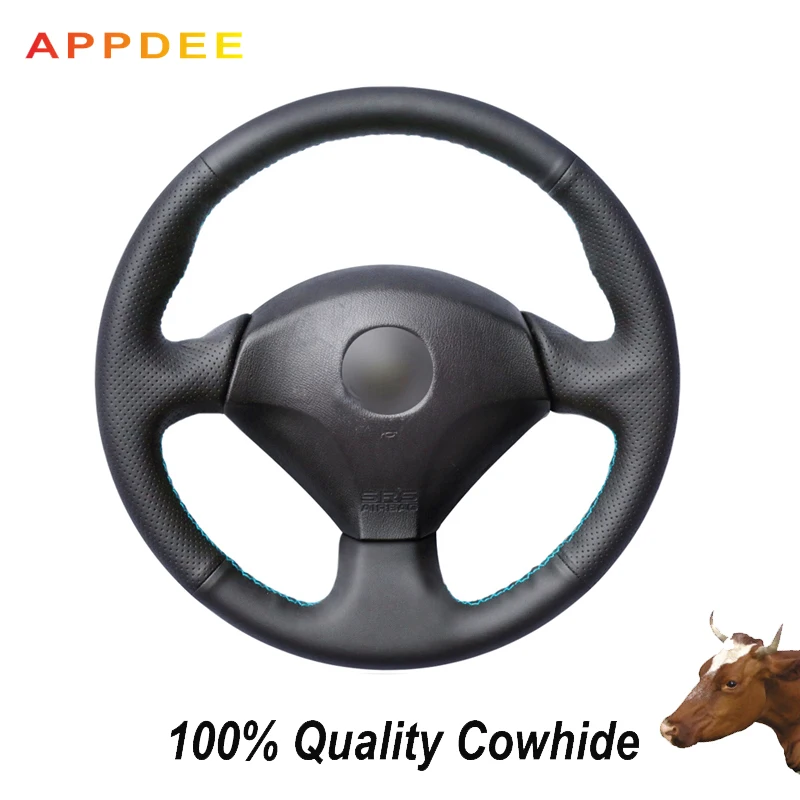 APPDEE черная натуральная кожа DIY чехол рулевого колеса автомобиля для Honda acura rsx type-s