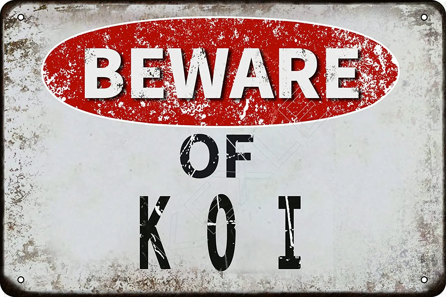 kexle Beware of Koi Vintage Metal Tin Sign Retro Funny Tin Sign for Wall Decor—8" x 12"—Koi
kexle Beware of Koi Vintage Metal Tin Sign Retro Funny Tin Sign for Wall Decor—8" x 12"—Koi