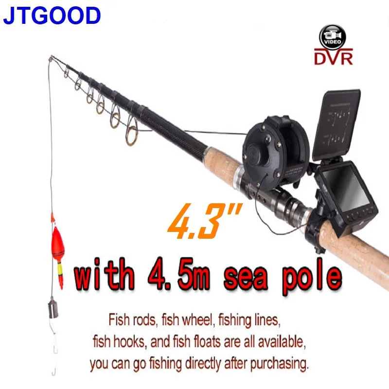 JTGOOD Portable DVR Underwater FishFinder Video Camera for Fishing HD 4.3"Monitor IR LED 30M 1000TVL with Wheel Rod FishFull Kit
JTGOOD Portable DVR Underwater FishFinder Video Camera for Fishing HD 4.3"Monitor IR LED 30M 1000TVL with Wheel Rod FishFull Kit