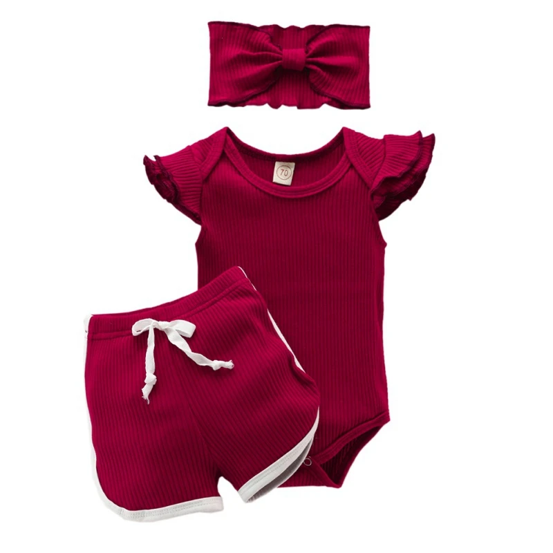 Baby Summer Clothing Newborn Kid Baby Boy Girl Clothes Solid Short Sleeve Bodysuit Shorts Hairband 3Pcs Outfits Set
Baby Summer Clothing Newborn Kid Baby Boy Girl Clothes Solid Short Sleeve Bodysuit Shorts Hairband 3Pcs Outfits Set