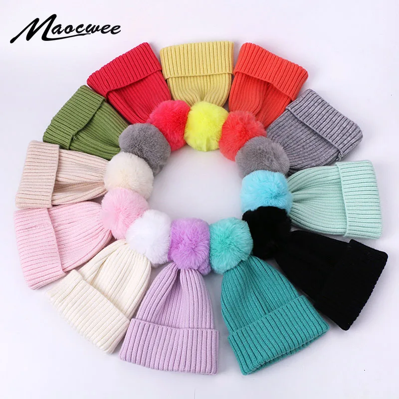 Solid Color Knitted Cotton Caps Children's Autumn And Winter Kids Warm Pompoms Ski Hats Boys And Girls Universal Faux Fur Beanie
Solid Color Knitted Cotton Caps Children's Autumn And Winter Kids Warm Pompoms Ski Hats Boys And Girls Universal Faux Fur Beanie