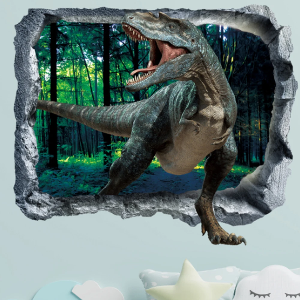 1PCS 3D Broken Wall Cool Dinosaurs Wall Stickers Home Decoration Cartoon Living Room Jurassic Period Animals Decal
1PCS 3D Broken Wall Cool Dinosaurs Wall Stickers Home Decoration Cartoon Living Room Jurassic Period Animals Decal