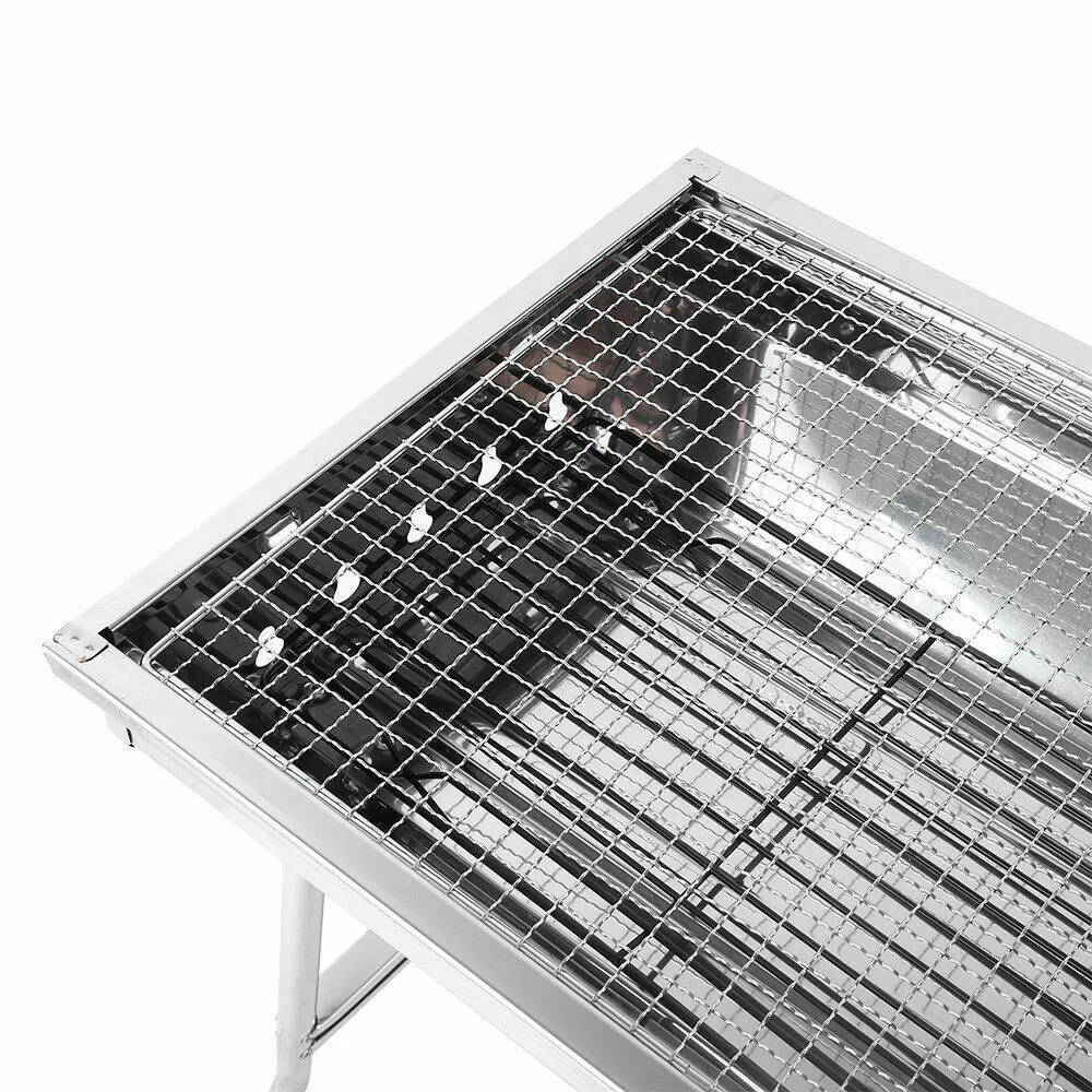

Outdoor Stainless Folding BBQ Grills Picnic Barbecue Rack Grill Charcoal Stove Picnic Accessories 3-6 Person Camping Grills