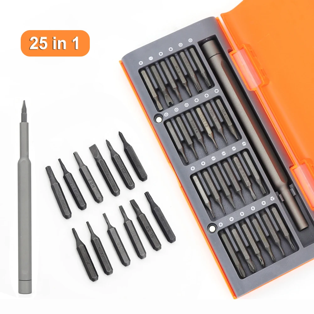 25 In 1 Screwdriver Set Precision Magnetic Screw Driver Bits Torx Hex Bit Handle Portable Mobile Phone Car Repair Kit Hand Tools
25 In 1 Screwdriver Set Precision Magnetic Screw Driver Bits Torx Hex Bit Handle Portable Mobile Phone Car Repair Kit Hand Tools