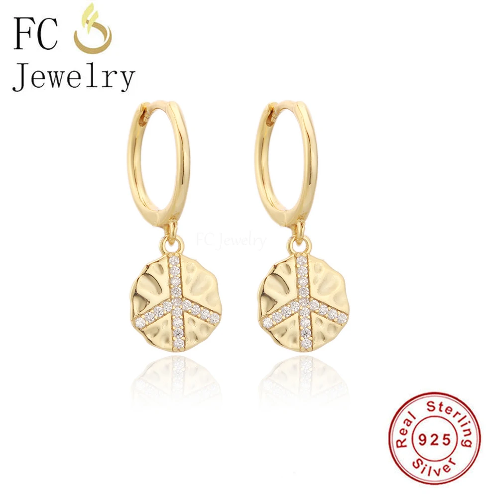 925 Sterling Silver Sponge Shape Peace Symbol Zircon Hoop Earring For Women Ear Piercing Boucles Oreilles Pendientes 2022 Summer
925 Sterling Silver Sponge Shape Peace Symbol Zircon Hoop Earring For Women Ear Piercing Boucles Oreilles Pendientes 2022 Summer