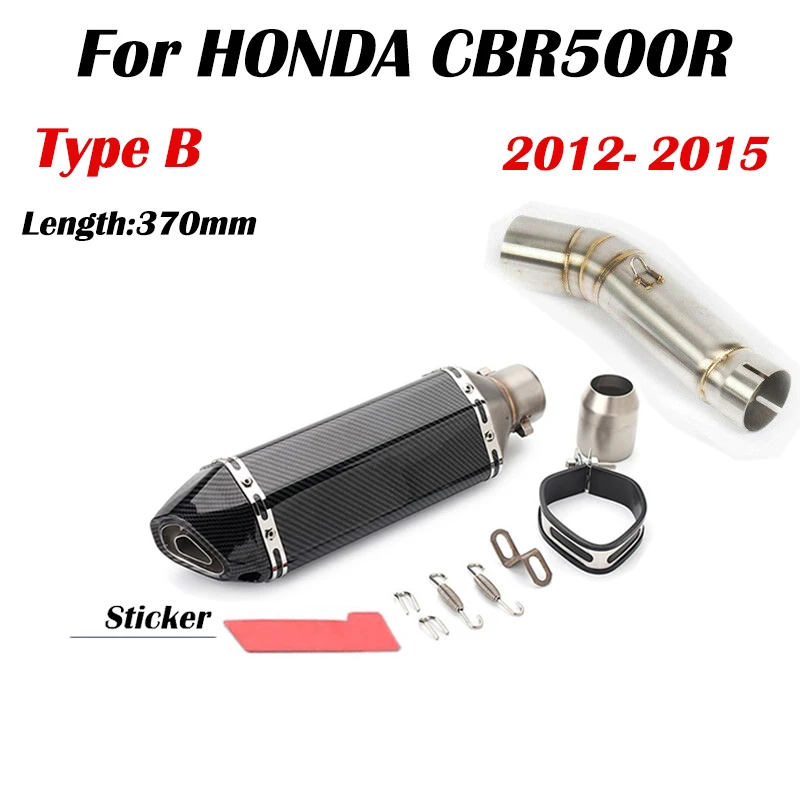Slip Motorcycle Exhaust Muffler Tip Tube Mid Link Pipe System with DB Killer For Honda CBR500 CBR500R CB500X CB500F 2012-2015
Slip Motorcycle Exhaust Muffler Tip Tube Mid Link Pipe System with DB Killer For Honda CBR500 CBR500R CB500X CB500F 2012-2015