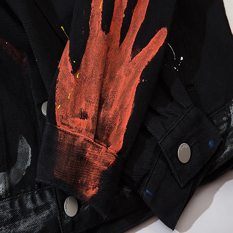 Handcuffs Graffiti Print Denim Jackets Streetwear Hiphop 2020Autumn Men Vintage Punk Rock Male Button Oversize Man Jacket Tops
Handcuffs Graffiti Print Denim Jackets Streetwear Hiphop 2020Autumn Men Vintage Punk Rock Male Button Oversize Man Jacket Tops