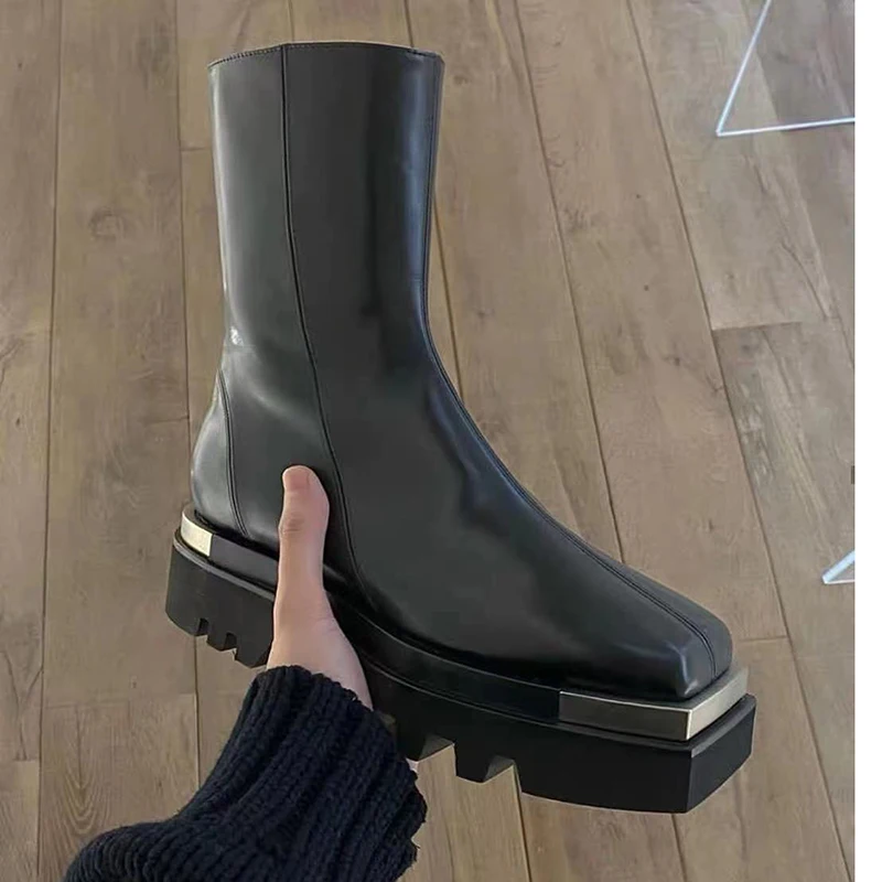 Sexy Square Toe Ankle Boots Women Autumn Thick Bottom Side Zipper Botas De Mujer Motorcycle Boots Winter Botines Mujer
Sexy Square Toe Ankle Boots Women Autumn Thick Bottom Side Zipper Botas De Mujer Motorcycle Boots Winter Botines Mujer