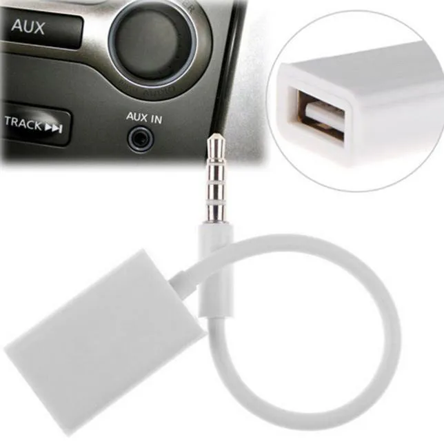 3 5 мм штекер AUX аудио разъем USB 2 0 Женский кабель конвертер шнур Автомобильный MP3