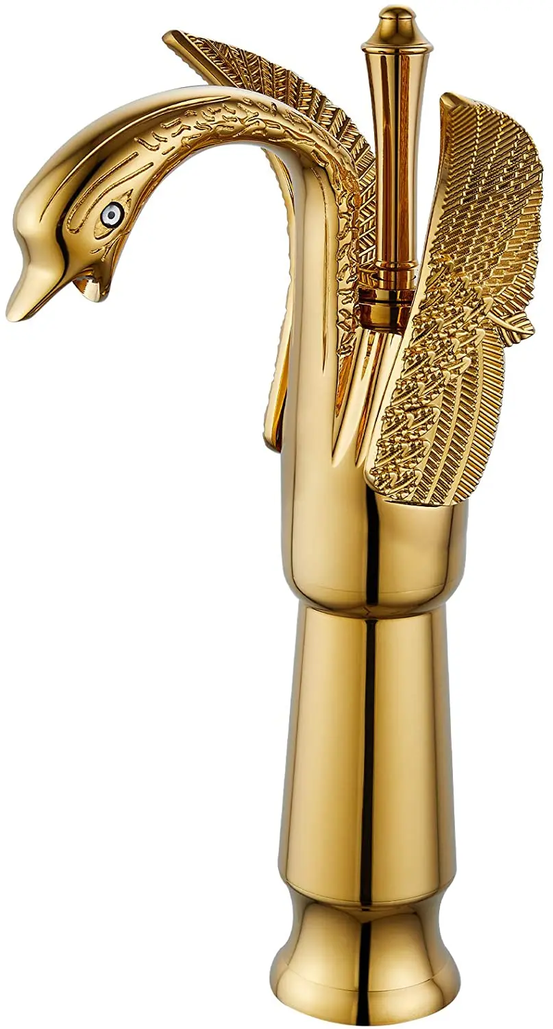 Смеситель для ванной комнаты Gold Swan, полированный кран для раковины в форме лебедя золотого цвета, одна ручка, одно отверстие, высокий, для ум...
Смеситель для ванной комнаты Gold Swan, полированный кран для раковины в форме лебедя золотого цвета, одна ручка, одно отверстие, высокий, для ум...