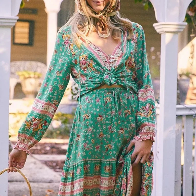 Богемная блузка Foridol с цветочным принтом, рубашки, Женская Повседневная Блузка на пуговицах с поясом и длинным рукавом, топы, зеленые пляжны...
Богемная блузка Foridol с цветочным принтом, рубашки, Женская Повседневная Блузка на пуговицах с поясом и длинным рукавом, топы, зеленые пляжны...
