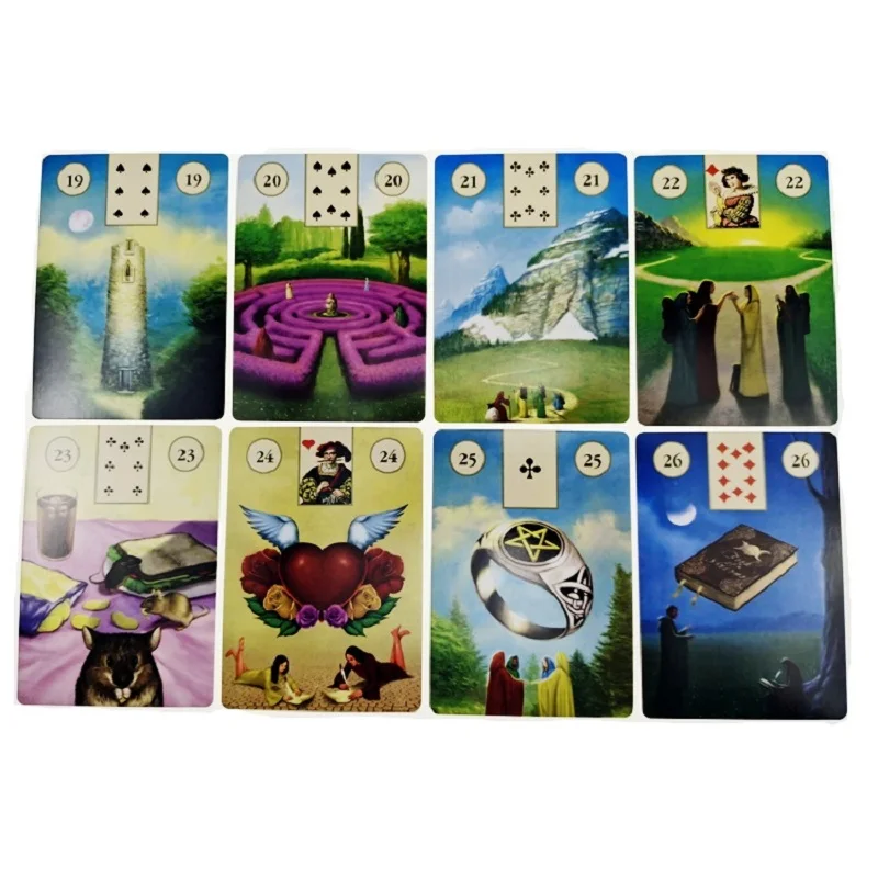 

NEW Pagan Lenormand Full English Classic Board Games Cards Imaginative Oracle Divination Fat Game Tarot Cards With PDF