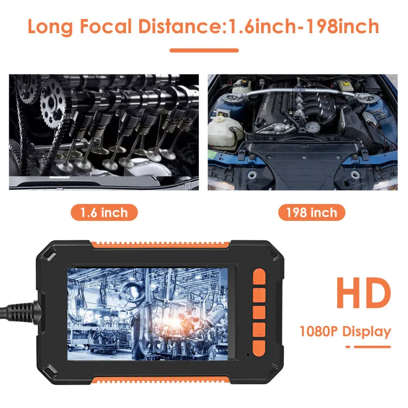 8.0 mm 4.3'' Screen Endoscope 1080P HD IP67 Waterproof Integrated Industrial Borescope Handheld Hard Wire Snake Camera D3
8.0 mm 4.3'' Screen Endoscope 1080P HD IP67 Waterproof Integrated Industrial Borescope Handheld Hard Wire Snake Camera D3