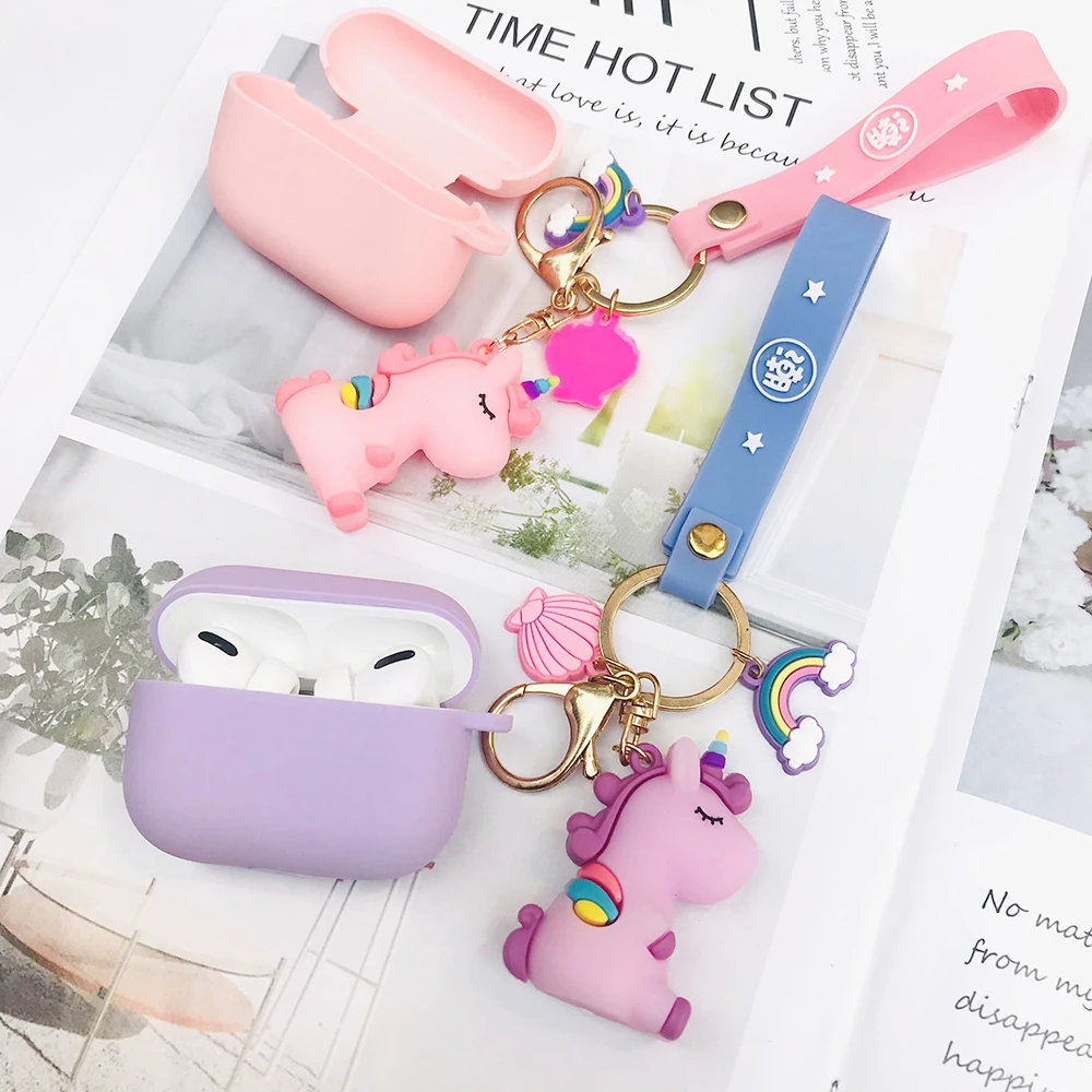 Cute unicorn Cartoon case for AirPods Pro Case with Keychain Pendant Silicone Earphone Case for Air Pods Pro Cover fundas
Cute unicorn Cartoon case for AirPods Pro Case with Keychain Pendant Silicone Earphone Case for Air Pods Pro Cover fundas