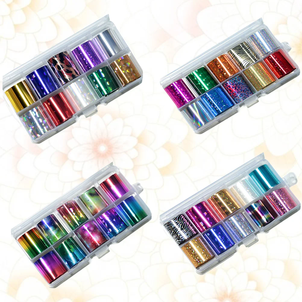 4 Sets 10 Grid Pattern Nail Stickers Fashion Nail Art Stickers Chic Nail Decals Manicure Accessories for Salon
4 Sets 10 Grid Pattern Nail Stickers Fashion Nail Art Stickers Chic Nail Decals Manicure Accessories for Salon