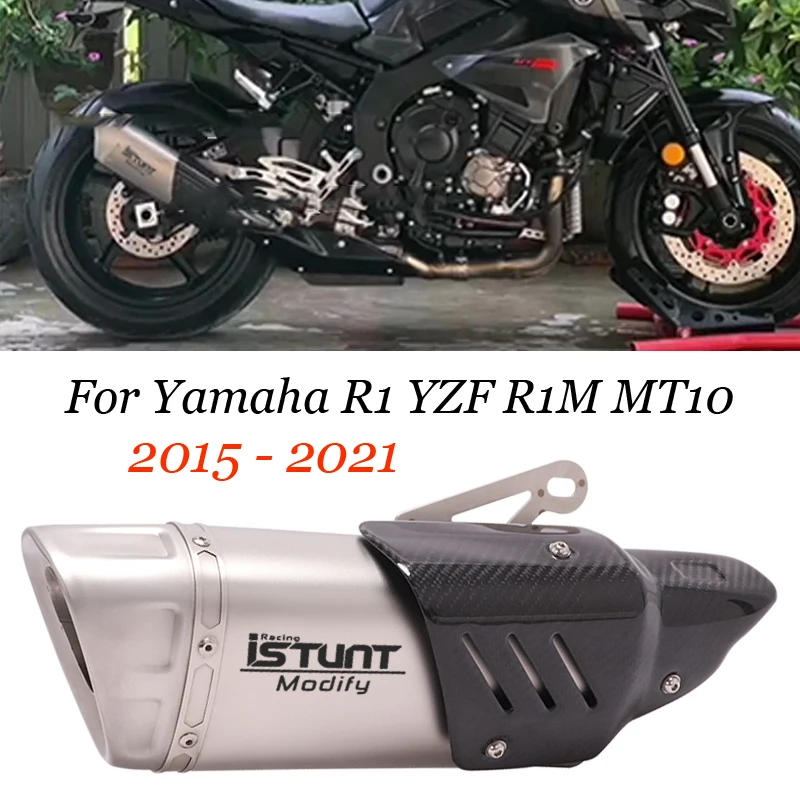 Motorcycle Exhaust GP Escape Slip On For Yamaha R1 YZF R1M MT10 2015 - 2021 Modified With Carbon Fiber Heat Shield Muffler
Motorcycle Exhaust GP Escape Slip On For Yamaha R1 YZF R1M MT10 2015 - 2021 Modified With Carbon Fiber Heat Shield Muffler