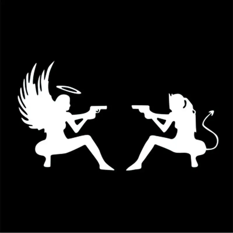 Creative Car Sticker Auto Vinyl Demon Angel Gun Battle Reflective Decal For BMW Auto Car Stickers Exterior Accessories
Creative Car Sticker Auto Vinyl Demon Angel Gun Battle Reflective Decal For BMW Auto Car Stickers Exterior Accessories