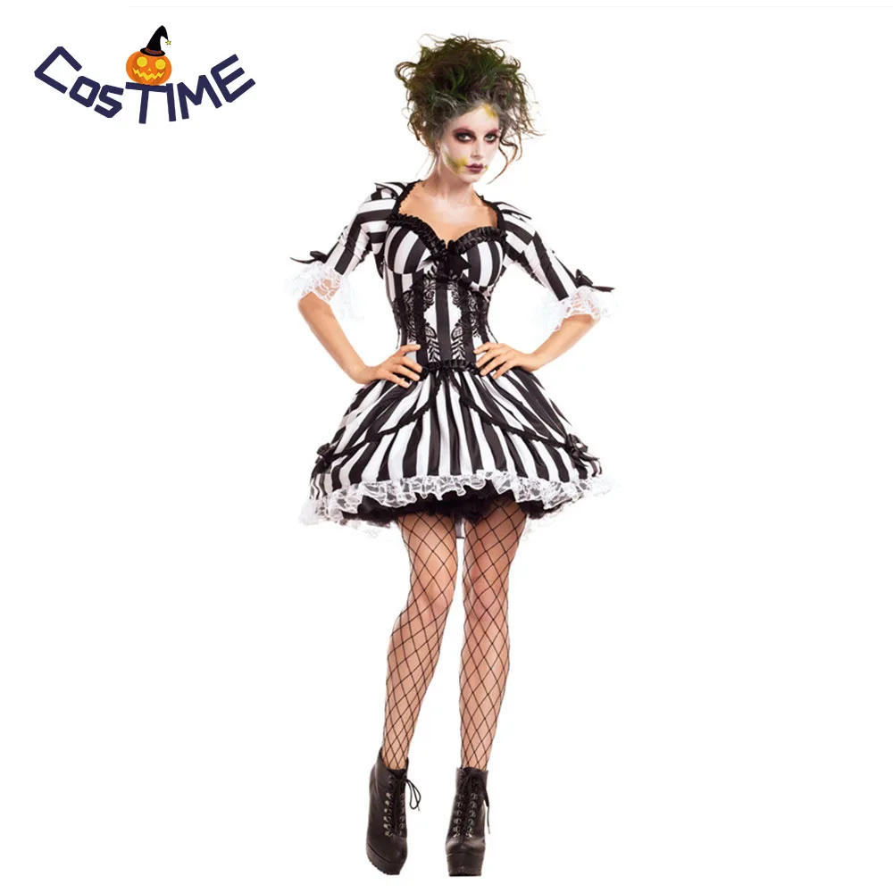 Miss Beetlejuice Costume Sexy BugJuice Babe Crazy Spirit Dead Psycho Fancy Dress Adult Female Halloween Costumes for Women
Miss Beetlejuice Costume Sexy BugJuice Babe Crazy Spirit Dead Psycho Fancy Dress Adult Female Halloween Costumes for Women